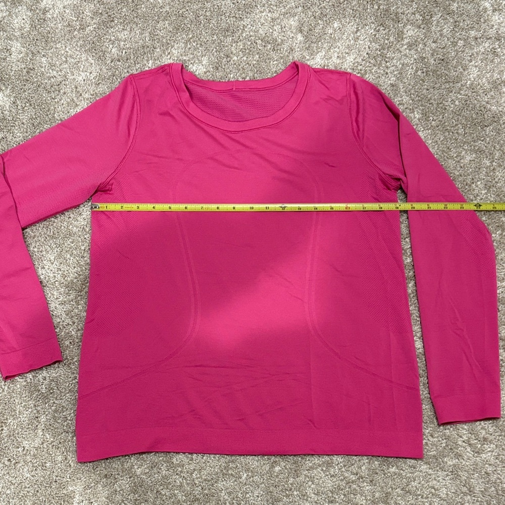 Women's Pink Lululemon Swiftly Relaxed Long Sleeve Top
